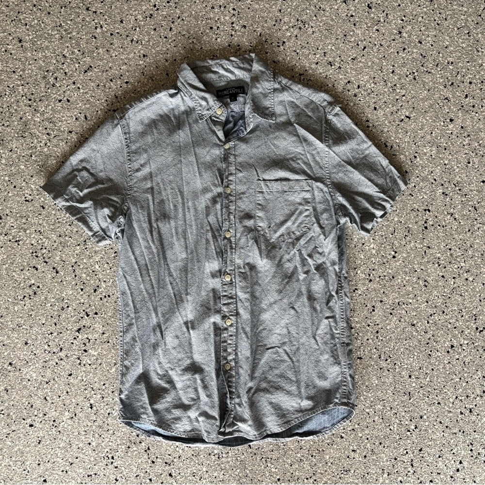 J. Crew Men’s Short-Sleeve Button-Down Shirt - Light Blue Print